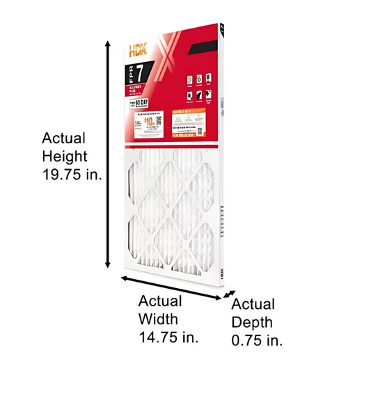 15 in. x 20 in. x 1 in. Allergen Plus Pleated Air Filter FPR 7, MERV 11 (2 Pack)