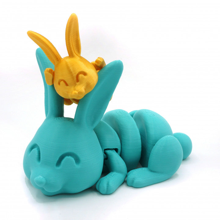 π° Mini 3D Printed Bunny Set β 2 Bunnies (One Big, One Small) β Random Colors