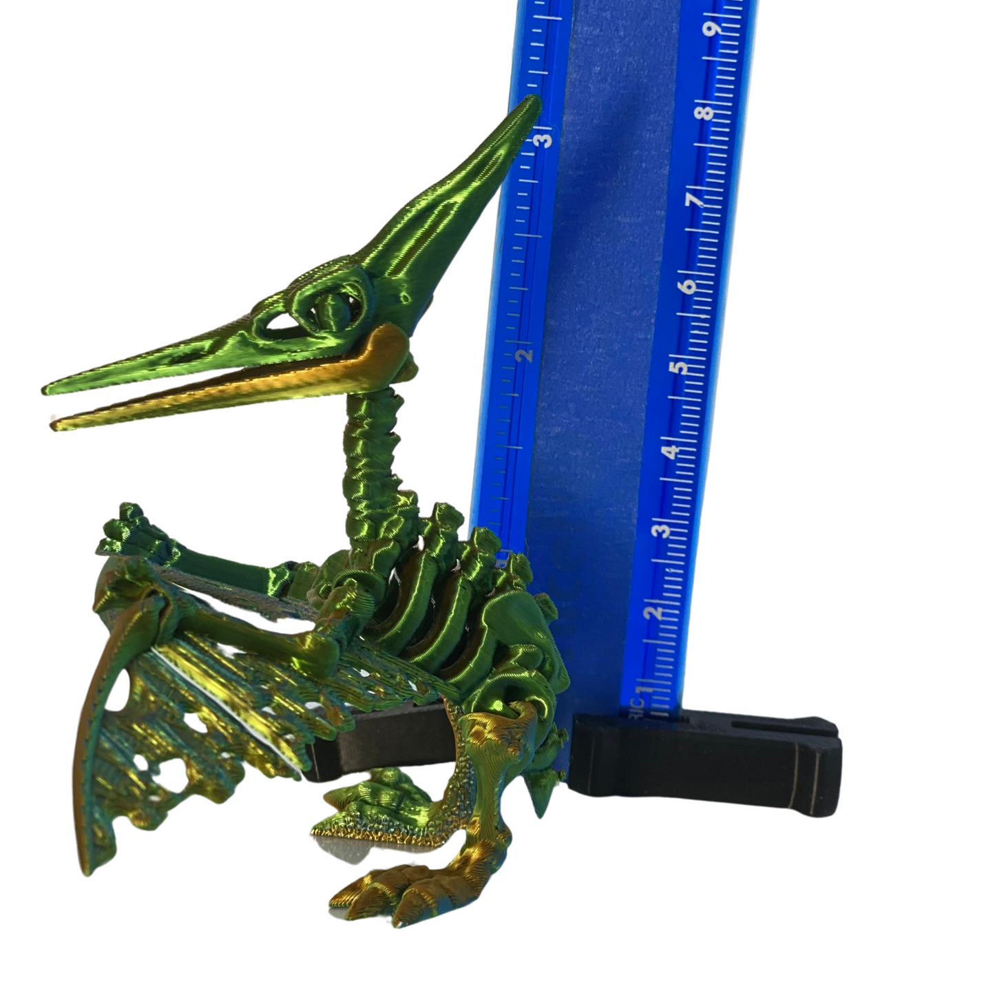 3D Printed Articulated Pteranodon Skeleton β 3" Tall β Random Color