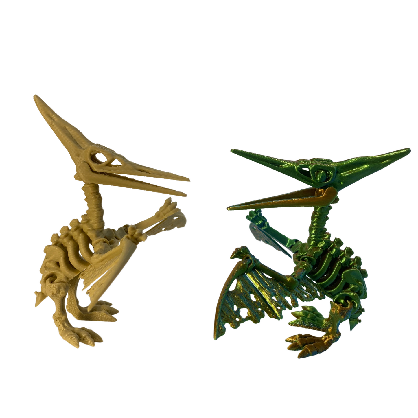 3D Printed Articulated Pteranodon Skeleton β 3" Tall β Random Color