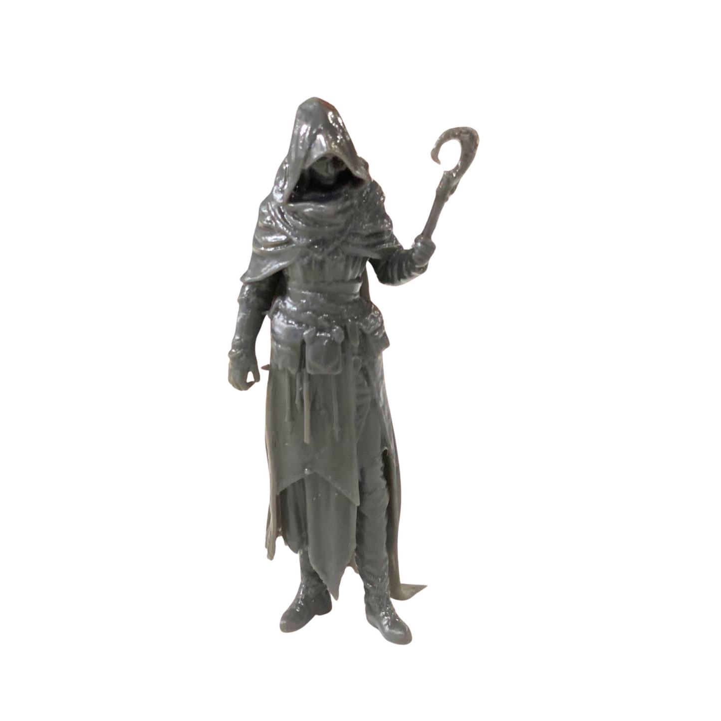 Unpainted Resin Miniature – Hooded Mage / Wizard with Staff – Ready to Paint 3D Print