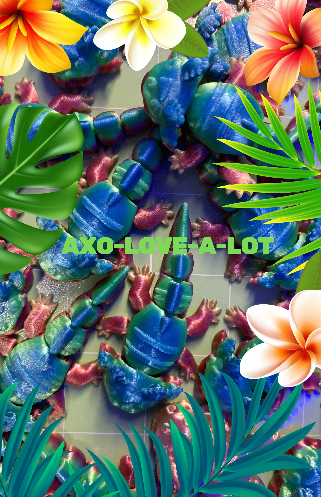 Axo-Love-A-Lot β 3D Printed Articulated Axolotl | Sensory Fidget Toy | Collectible Miniature