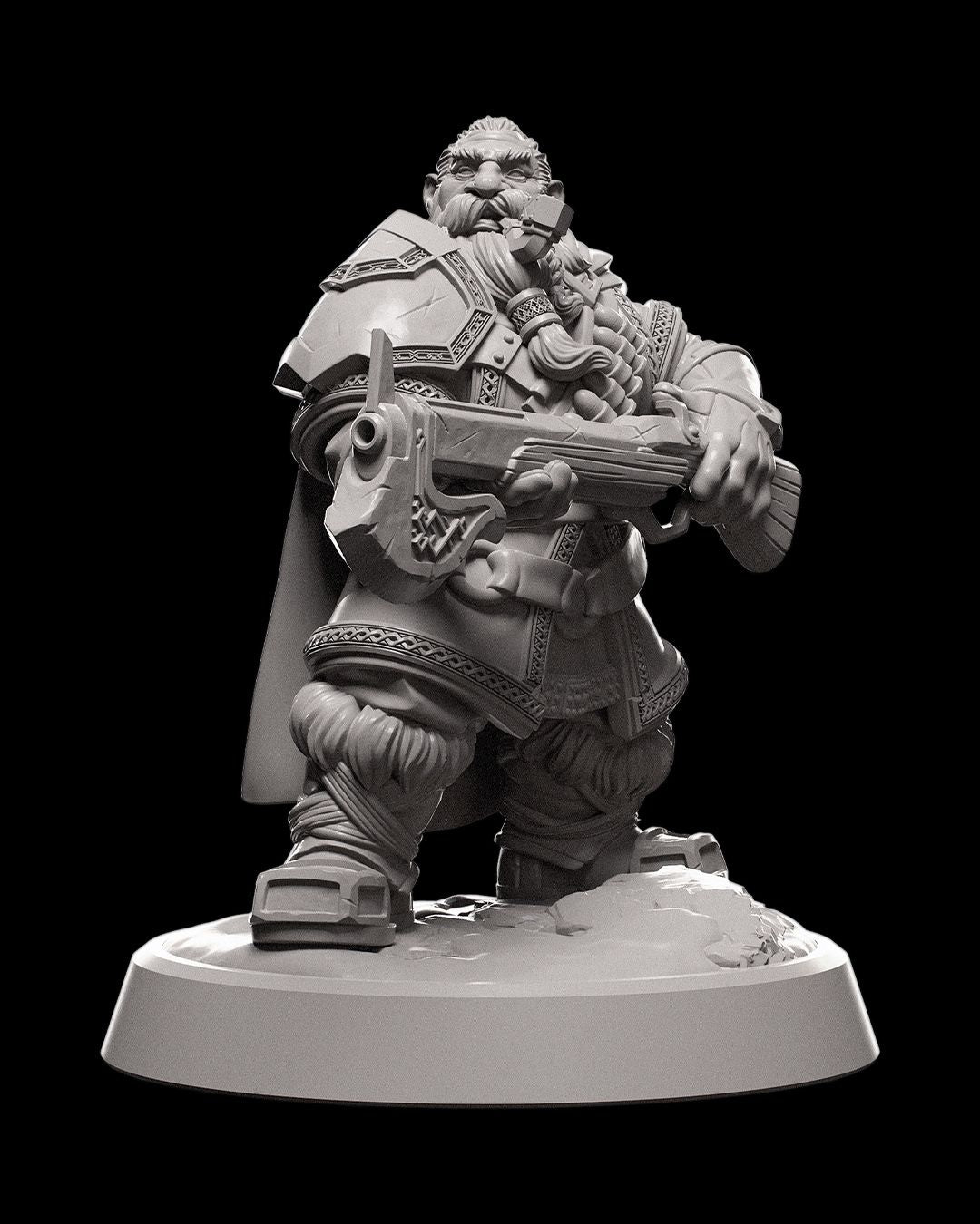 Dwarf Ranger Miniature - High-Detail Resin Figure for Tabletop RPGs and Wargames