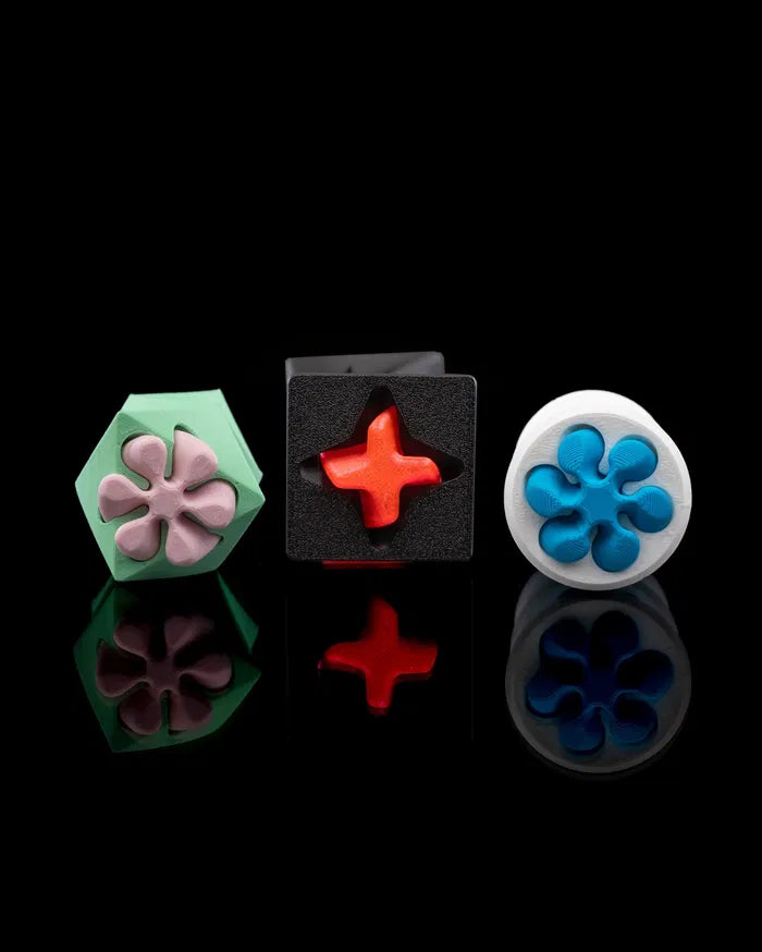 3-Pack 3D Printed Optical Illusion Helix Sculptures – Unique Spiral Fidget Decor Set – Impossible Cone Style Desk Toys for Adults & Kids