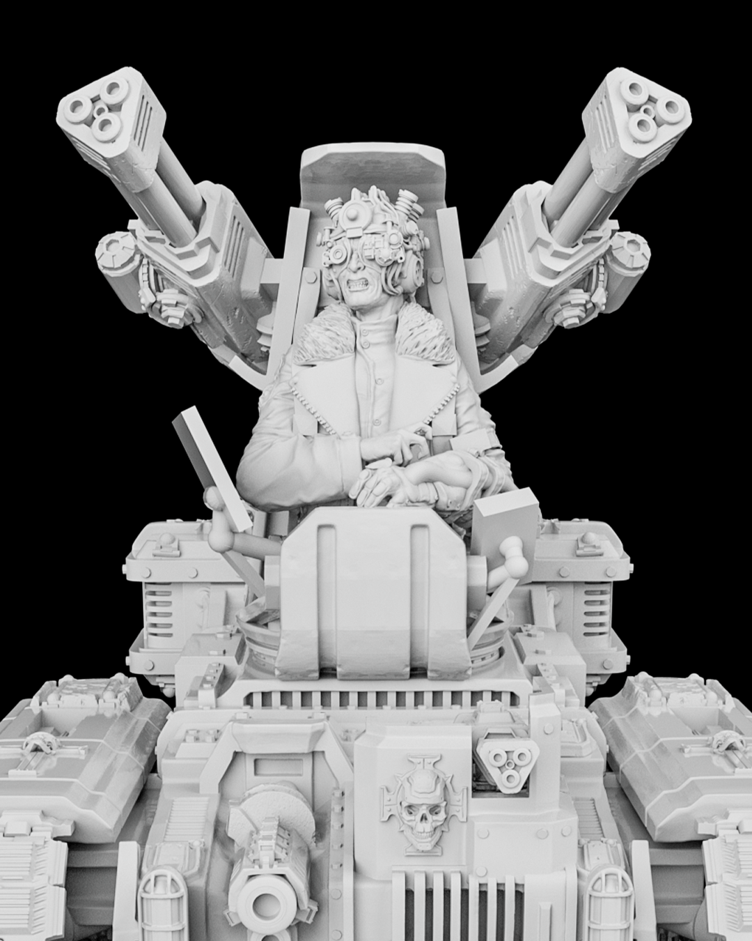 Mad Tank Sci-Fi Miniature 32mm Resin - Grimdark Wargaming Vehicle Proxy RPG