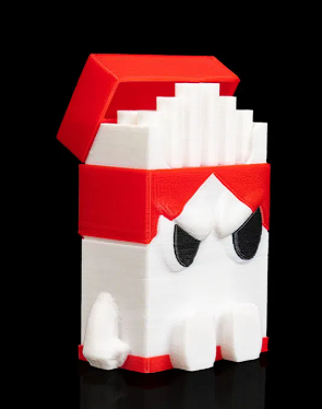 🚬 3D Printed Designer Toy: Angry Cigarette Pack Figure ðŸ˜