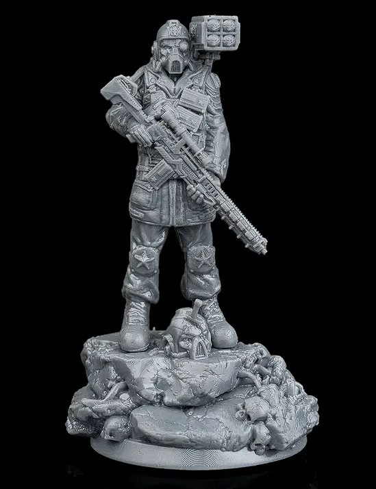 ELITE TACTICAL Soldier Miniature 32\text{ mm} - Tabletop Gaming Scale - High-Definition Black Gray Resin