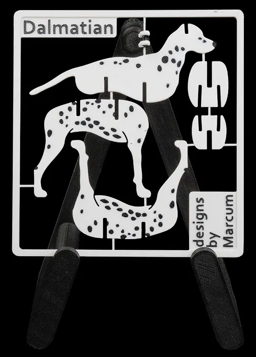 Dalmatian Kit Card Model 3D | Dog Decor | Easy Assembly PLA Puzzle Gift