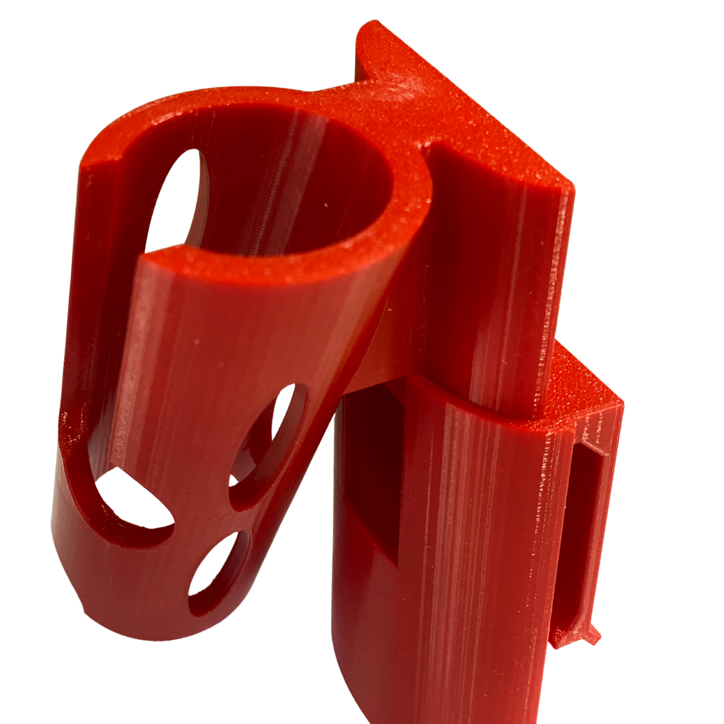 Belt Rod Holder Clip β 3D Printed Fishing Pole Support β Red β Hands-Free Waist Mount