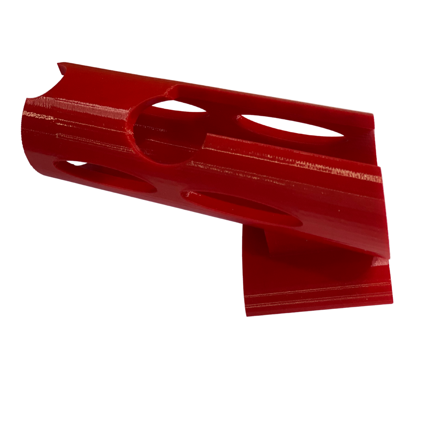 Belt Rod Holder Clip β 3D Printed Fishing Pole Support β Red β Hands-Free Waist Mount