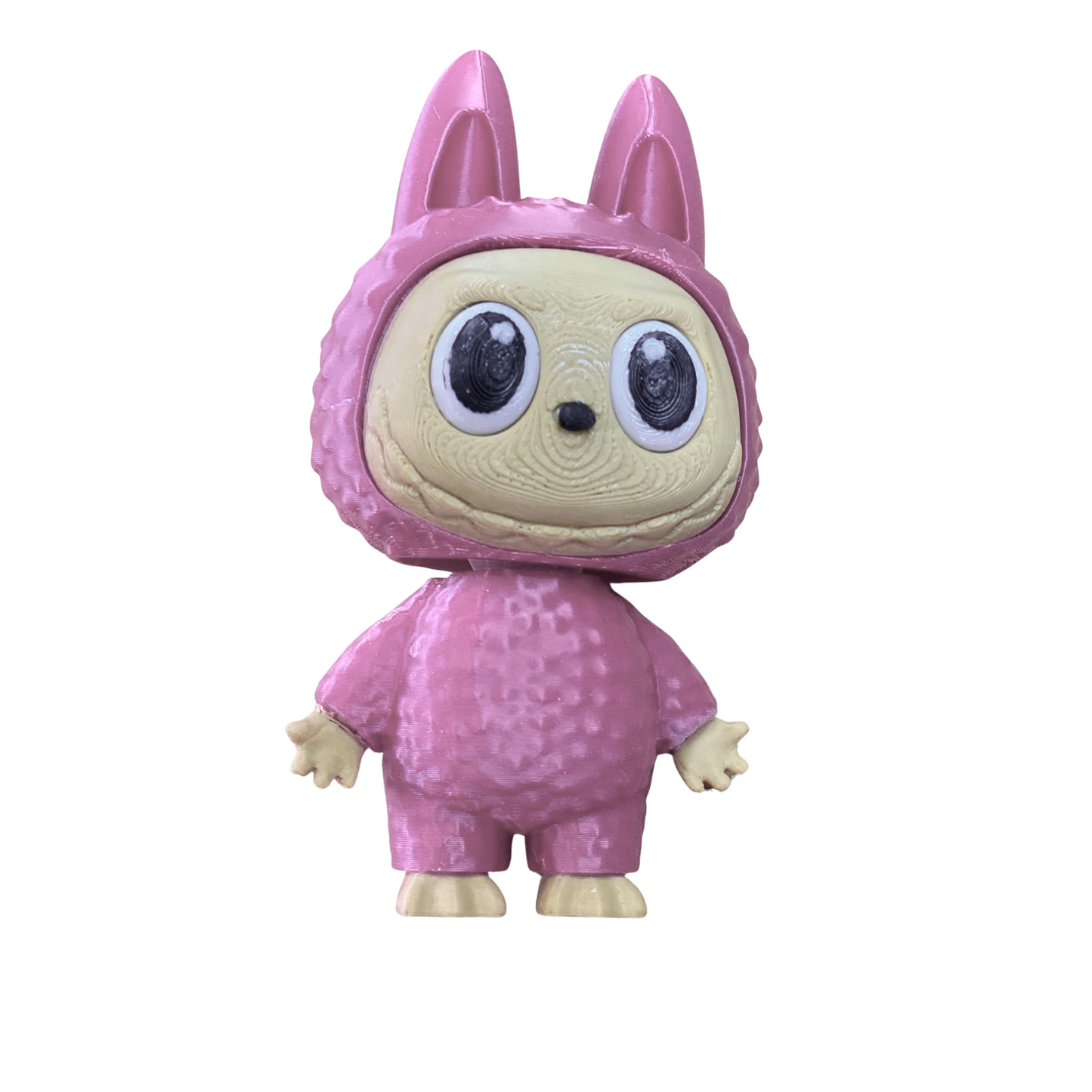 3D Printed Cute Collectible Figure – Multicolor Bunny Suit – Hand-Assembled
