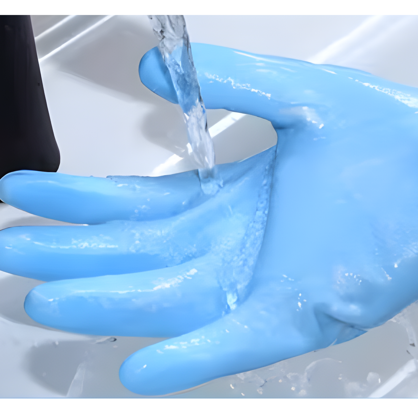 Premium Nitrile Cleaning Gloves – Latex-Free, Vinyl-Free – Reusable Household & Dishwashing Gloves – Large Size (1 Pair)