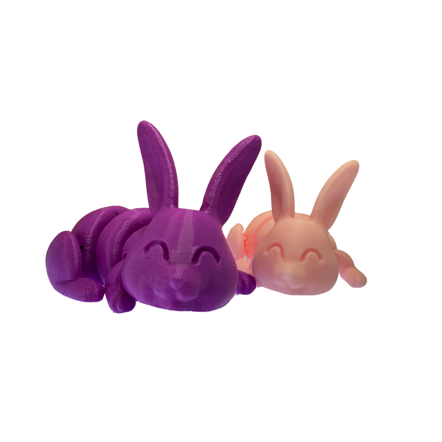 π° Mini 3D Printed Bunny Set β 2 Bunnies (One Big, One Small) β Random Colors