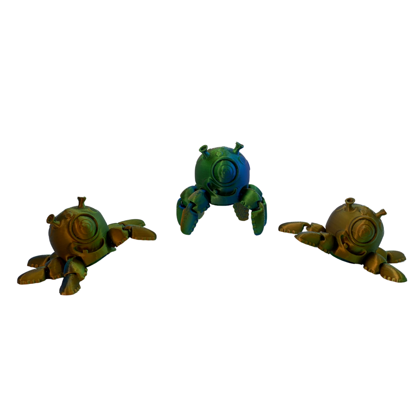 3D Printed Robo-Crab Miniatures β Set of 3 β Random Colors