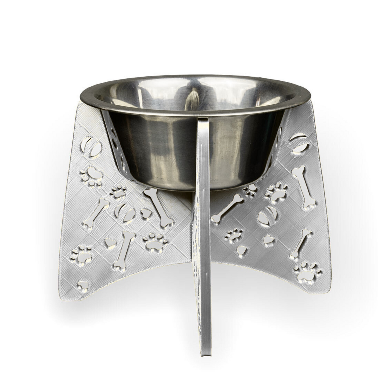 3D Printed Elevated Dog Bowl Stand β Fits 8.5" Bowls β Semi-Clear β Raised Feeder (Single Piece)