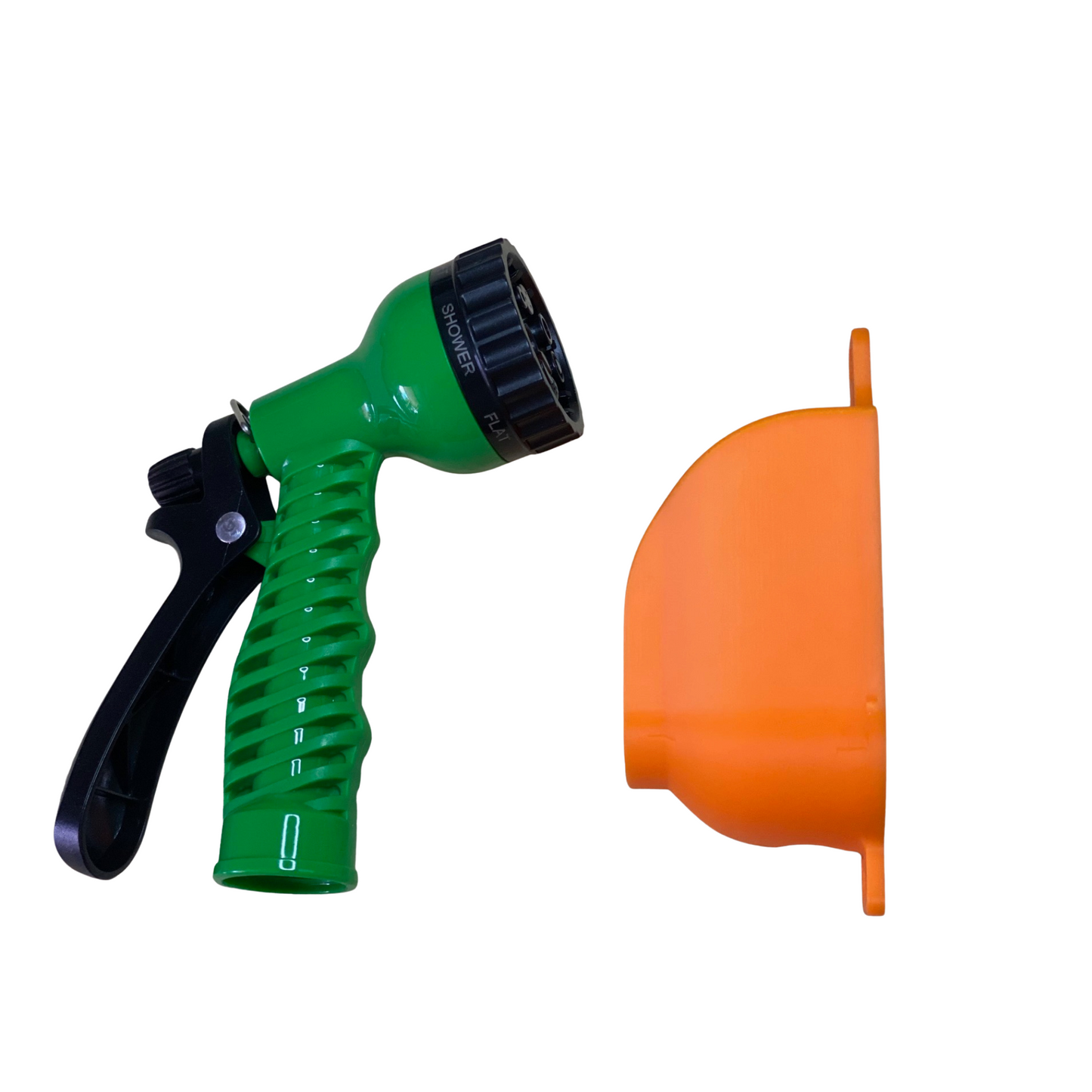 Garden Hose Nozzle (3 Colors) with 3D Printed Wall Mount Holder – Multiple Holder Colors – Choose Your Color or Random