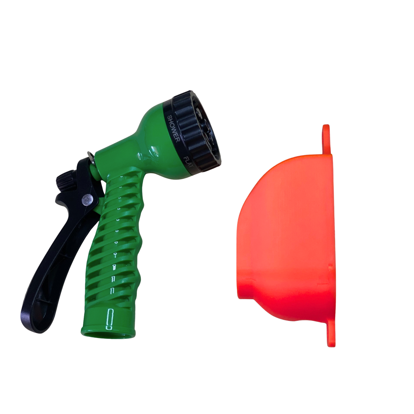 Garden Hose Nozzle (3 Colors) with 3D Printed Wall Mount Holder – Multiple Holder Colors – Choose Your Color or Random