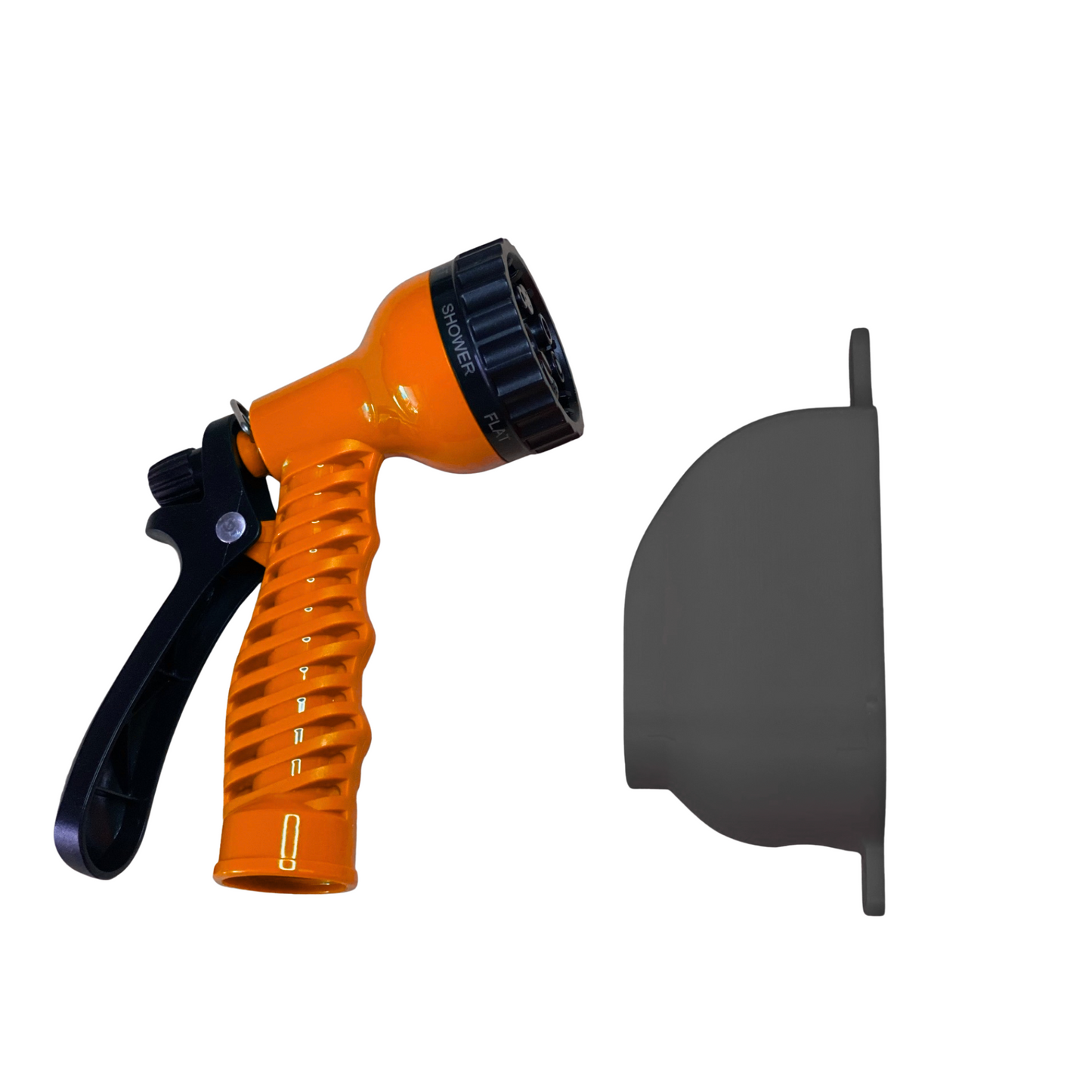 Garden Hose Nozzle (3 Colors) with 3D Printed Wall Mount Holder – Multiple Holder Colors – Choose Your Color or Random