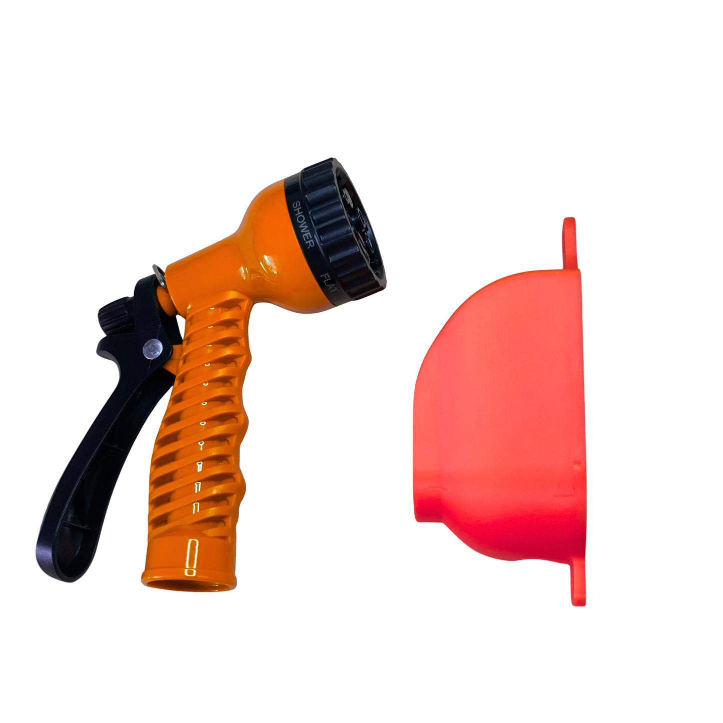 Garden Hose Nozzle (3 Colors) with 3D Printed Wall Mount Holder – Multiple Holder Colors – Choose Your Color or Random