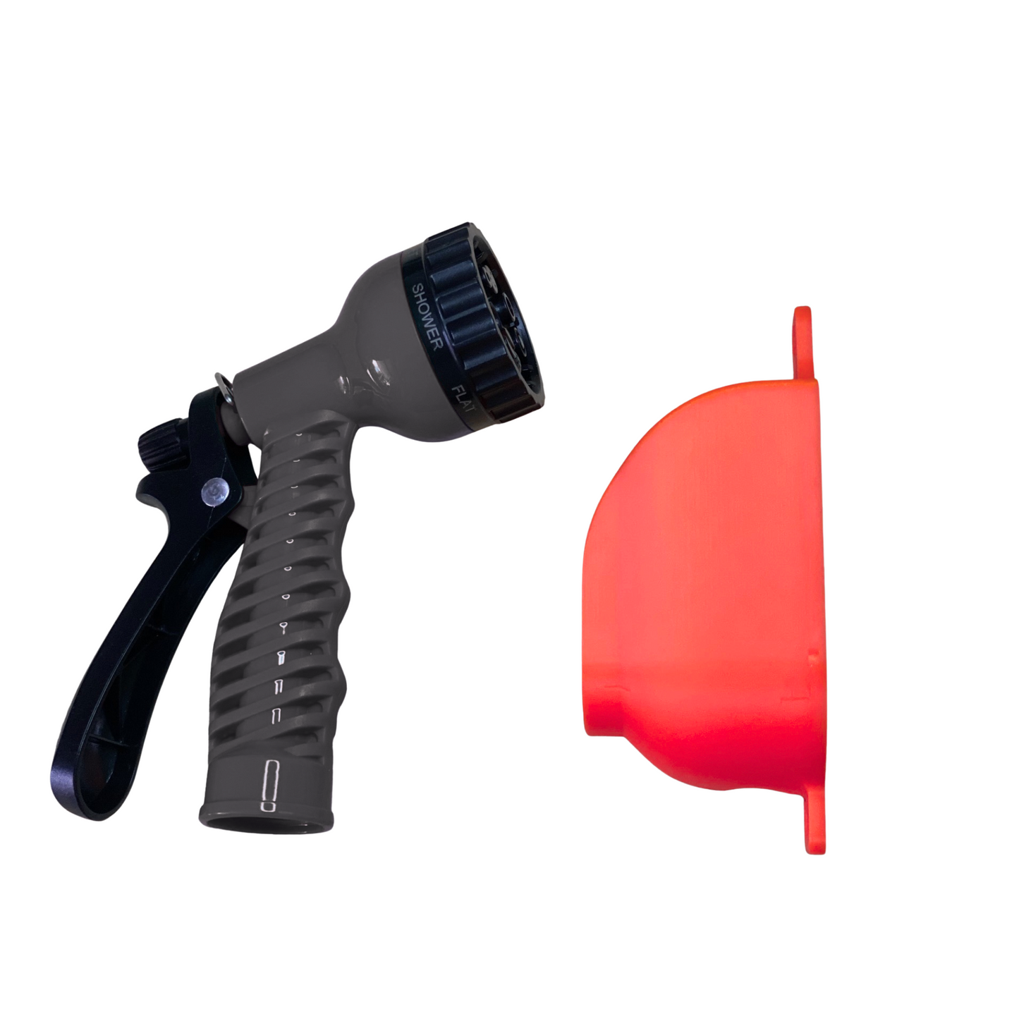 Garden Hose Nozzle (3 Colors) with 3D Printed Wall Mount Holder – Multiple Holder Colors – Choose Your Color or Random