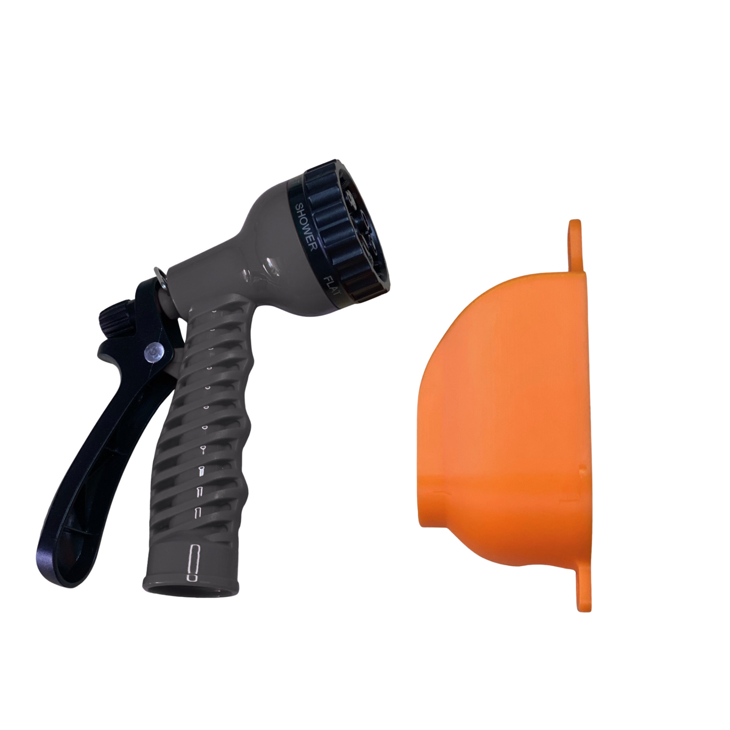 Garden Hose Nozzle (3 Colors) with 3D Printed Wall Mount Holder – Multiple Holder Colors – Choose Your Color or Random