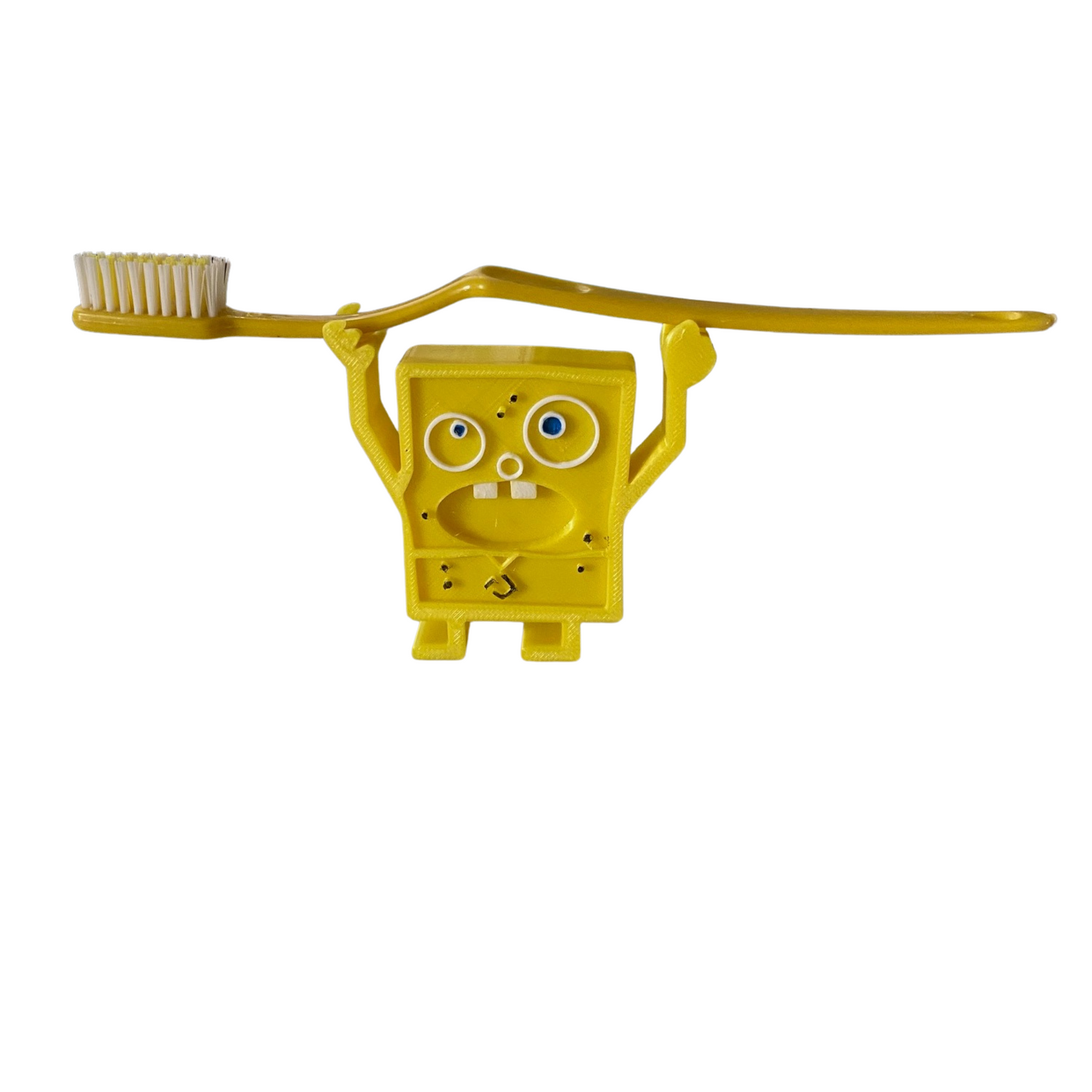 Funny 3D Printed Toothbrush Holder – Cartoon Character Design – Wall Mount Bathroom Organizer