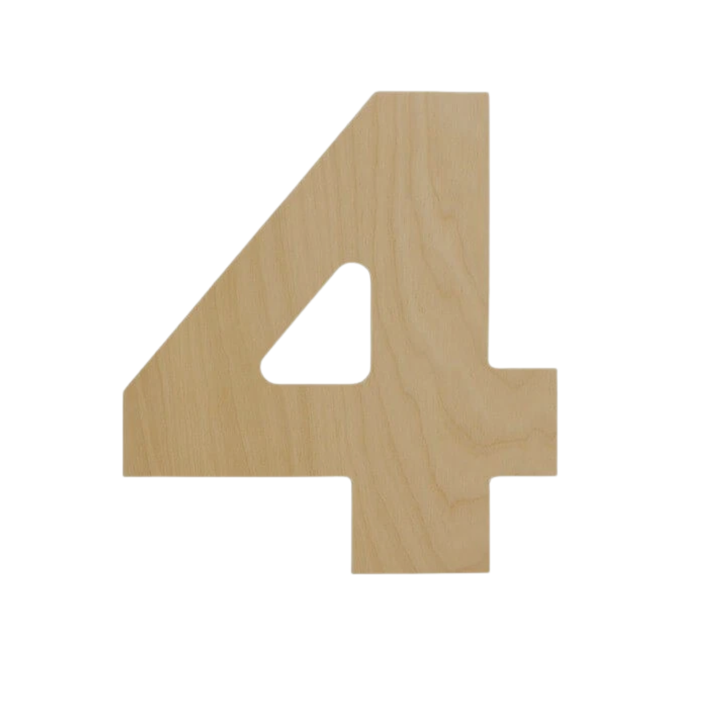 Wooden Number Cutout 8" – 3mm Baltic Birch – Unfinished Craft Decor