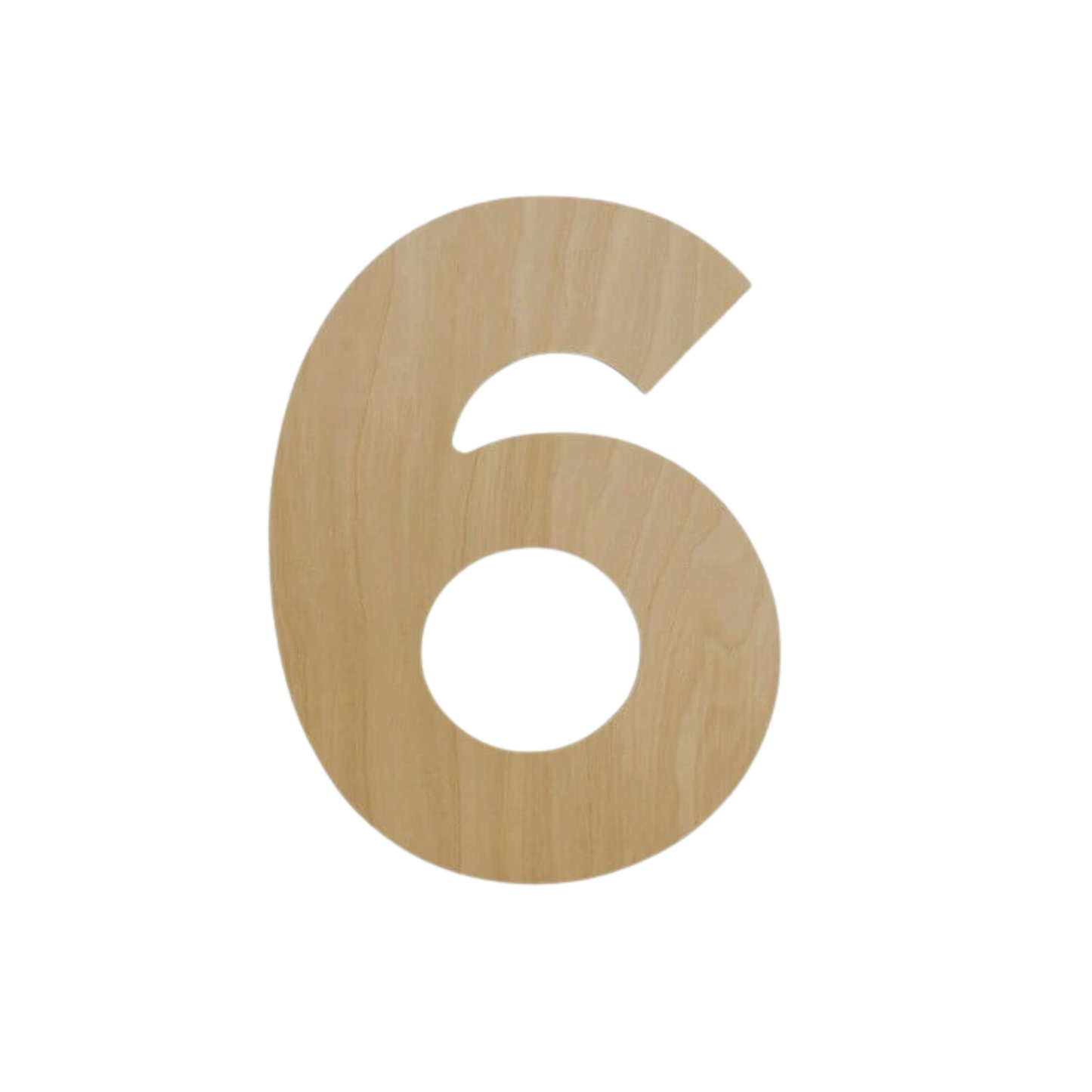 Wooden Number Cutout 8" – 3mm Baltic Birch – Unfinished Craft Decor