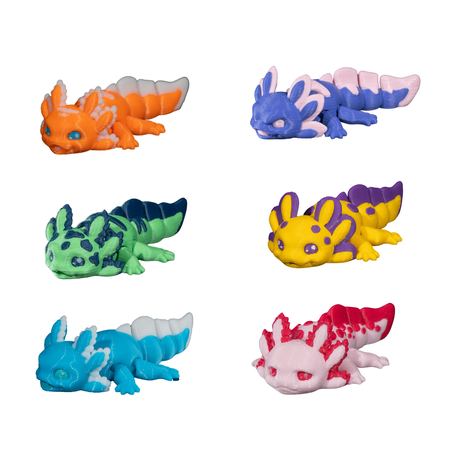 Set of 2 Random 3D Printed Fantasy Creatures – Articulated PLA Figures – Collectible & Unique