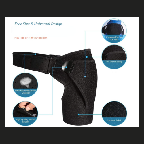 Adjustable Shoulder Support Brace with Pressure Pad for Men & Women