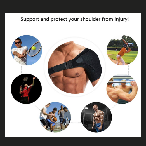 Adjustable Shoulder Support Brace with Pressure Pad for Men & Women