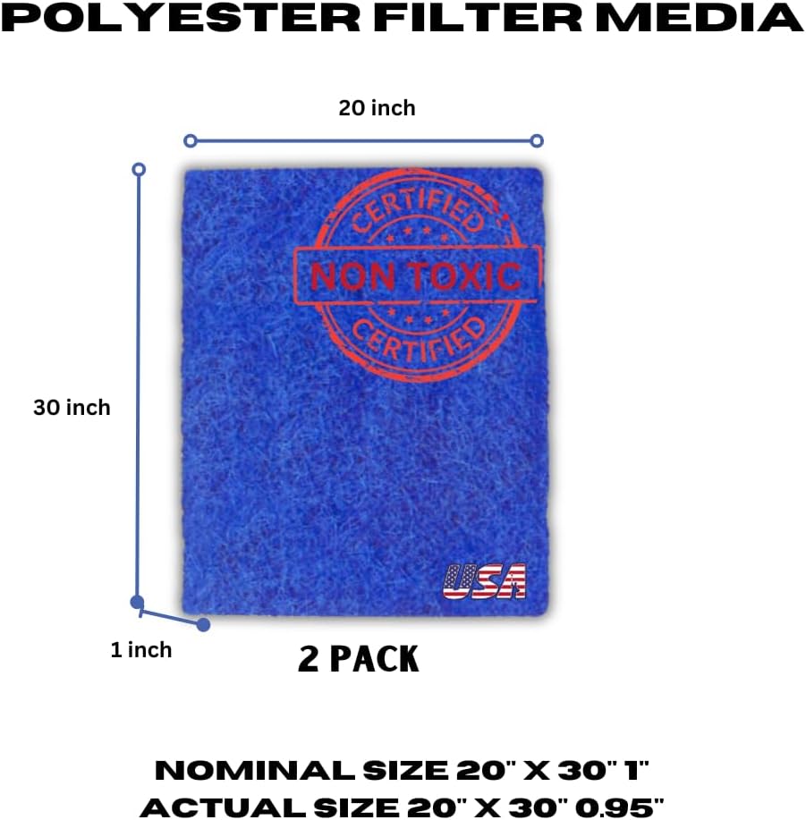 Washable Reusable HVAC AC Furnace Filter MERV 4 20x30x1 Cut to Fit Material, 2 Pack