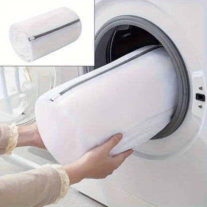 1pc Durable Polyester Mesh Laundry Bag for Sneakers, Running Shoes, Socks & Bras - Zippered Washing Machine Shoe Storage Bag, Travel Organizer