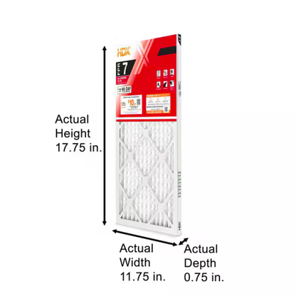 HDX 12 in. x 18 in. x 1 in. Allergen Plus Pleated Air Filter MERV 11, 6 Pack