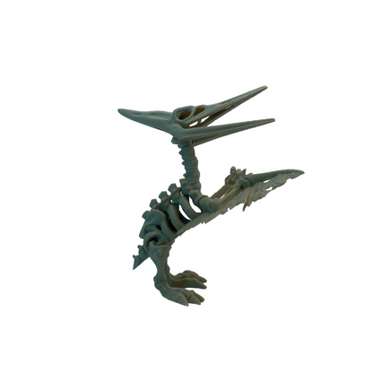 3D Printed Articulated Pteranodon Skeleton – 3" Tall – Random Color