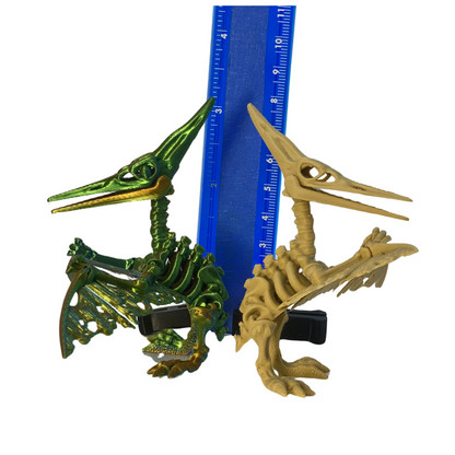 3D Printed Articulated Pteranodon Skeleton – 3" Tall – Random Color