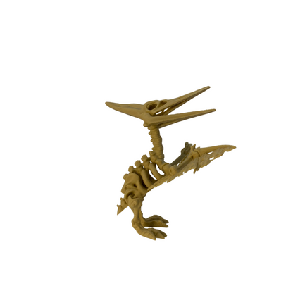 3D Printed Articulated Pteranodon Skeleton – 3" Tall – Random Color