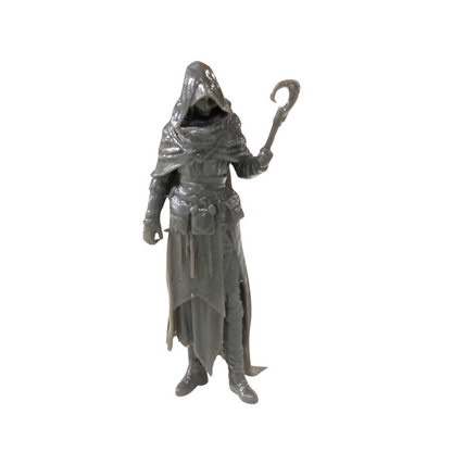 Unpainted Resin Miniature – Hooded Mage / Wizard with Staff – Ready to Paint 3D Print