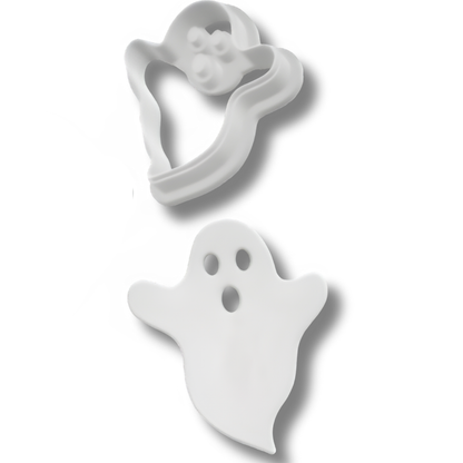BuildInk™ Ghost 7 Clay Cutter Set – 7-Piece + FREE Bonus 20 mm Mini (8 Total) | Polymer Clay/Fondant Cutters | 3D Printed, Made to Order