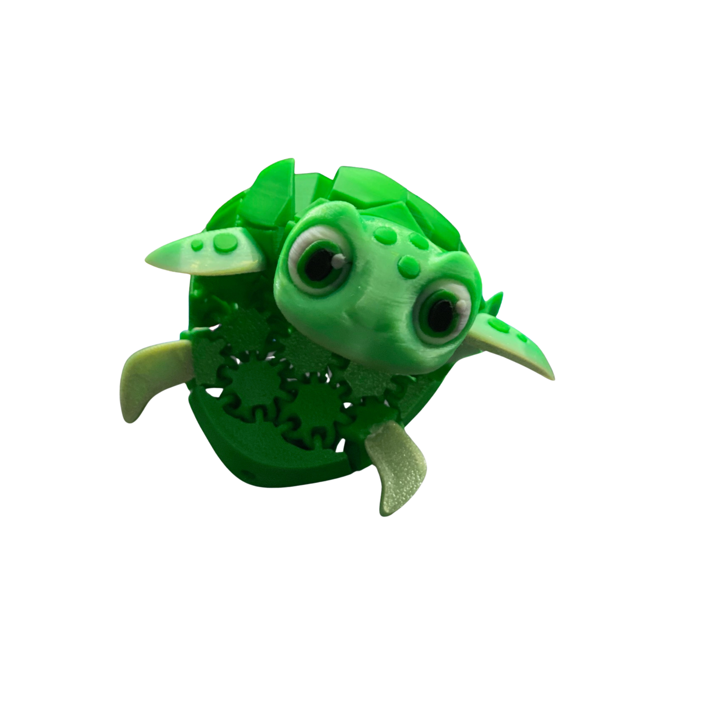 Cute Articulated Sea Turtle Fidget Toy - 3D Printed Flexi Green Ocean Animal