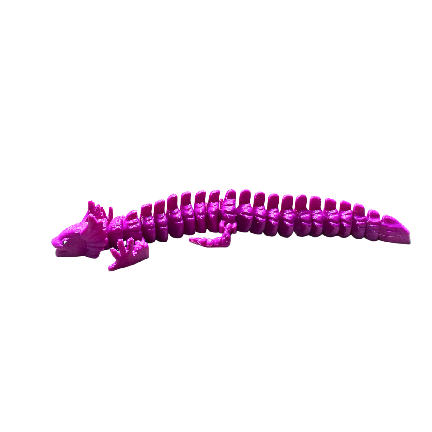 💜 12-Inch Flexible Articulated 3D Dragon - Vibrant Purple Fidget Toy 🦎