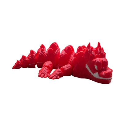 Fire Red Flexible Articulated 3D Crocodile / Lizard