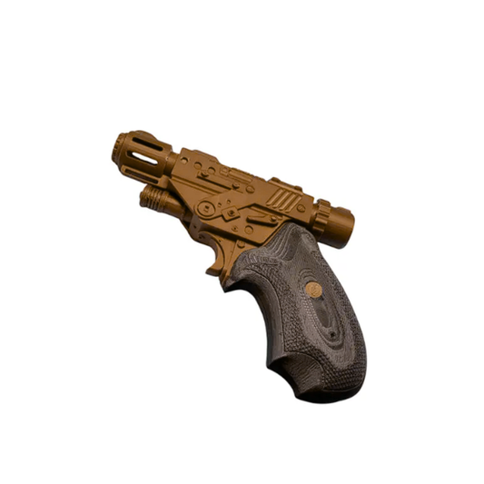 Sci-Fi Blaster Prop - 3D Printed Cosplay Replica - Bronze & Wood Style Grip (Custom Made)