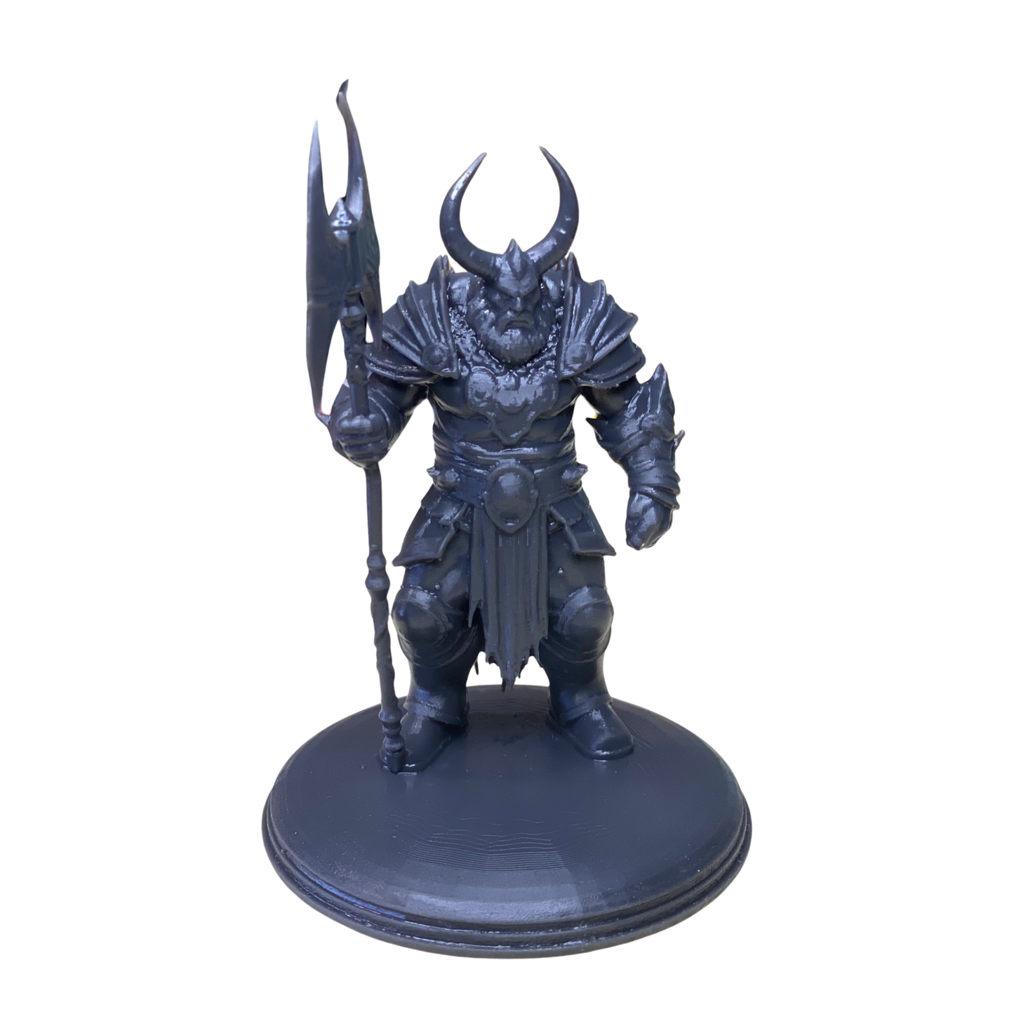 3D Printed Minotaur Warrior Figurine with Horns and Armor - Epic Miniature for RPG Games