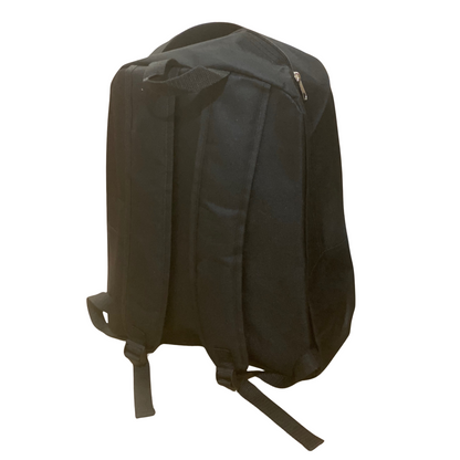 FREEDOM Backpack – Black Canvas School Bag with White Bold Print – Durable & Lightweight