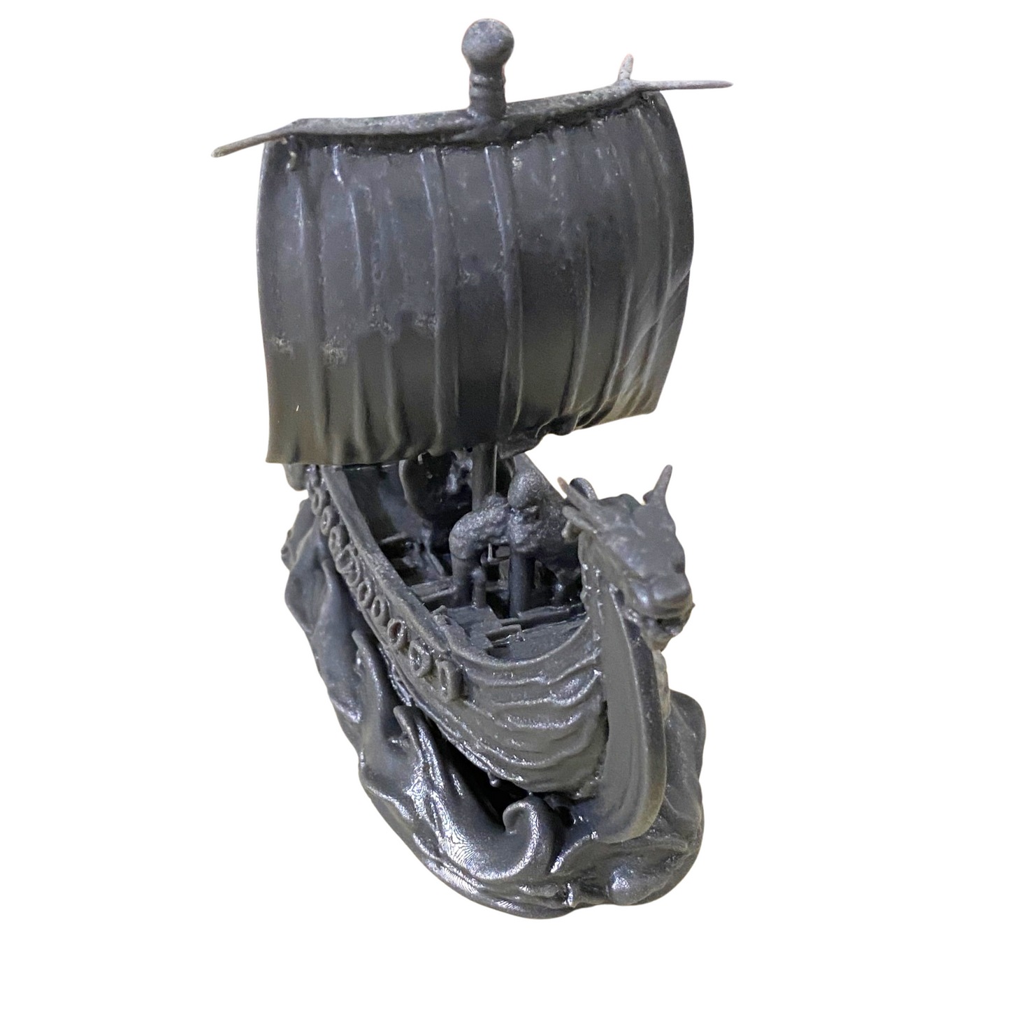 Unpainted Resin Viking Longship Miniature – 3D Printed Collectible – Ready to Paint