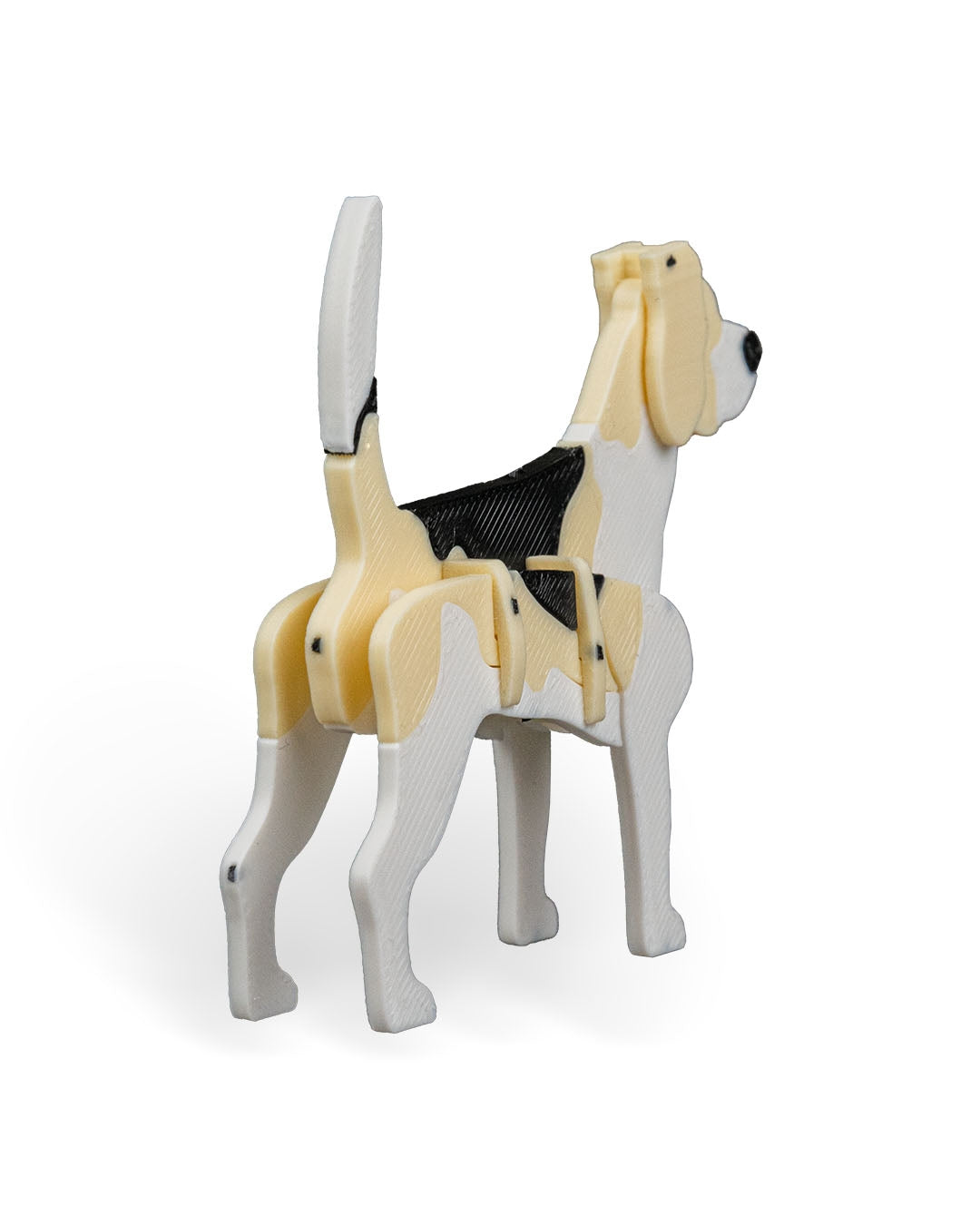 BuildInk 3D Printed Beagle Kit Card – Snap-Fit Dog Craft Model – DIY Decorative Display – Arts & Crafts Kit