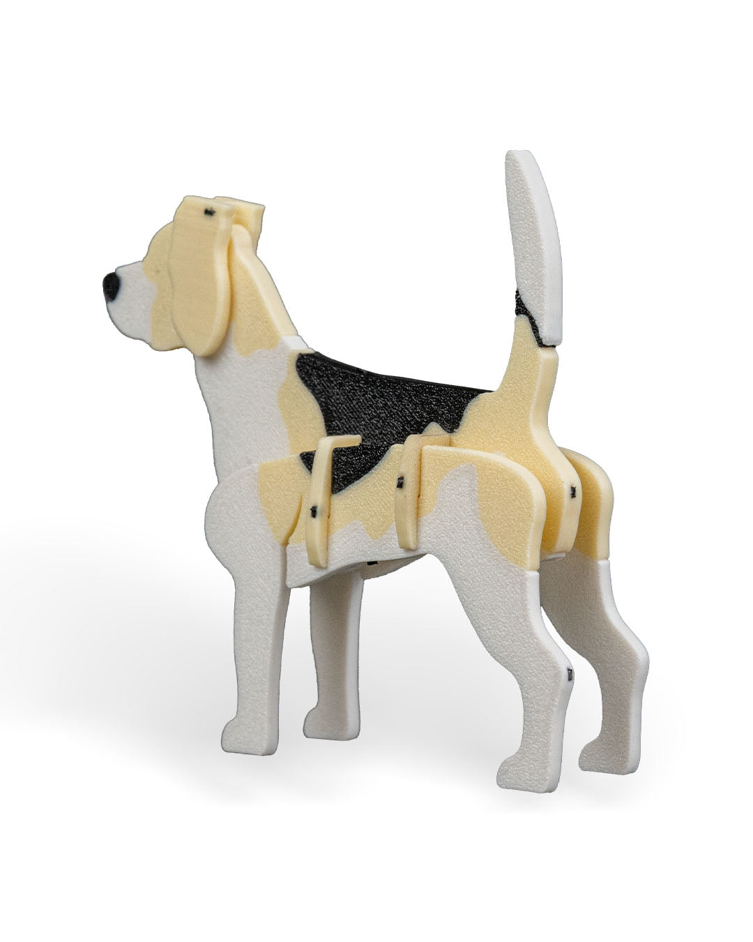 BuildInk 3D Printed Beagle Kit Card – Snap-Fit Dog Craft Model – DIY Decorative Display – Arts & Crafts Kit