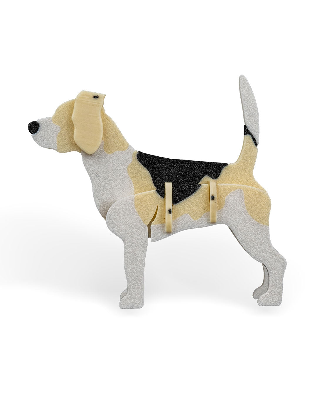 BuildInk 3D Printed Beagle Kit Card – Snap-Fit Dog Craft Model – DIY Decorative Display – Arts & Crafts Kit