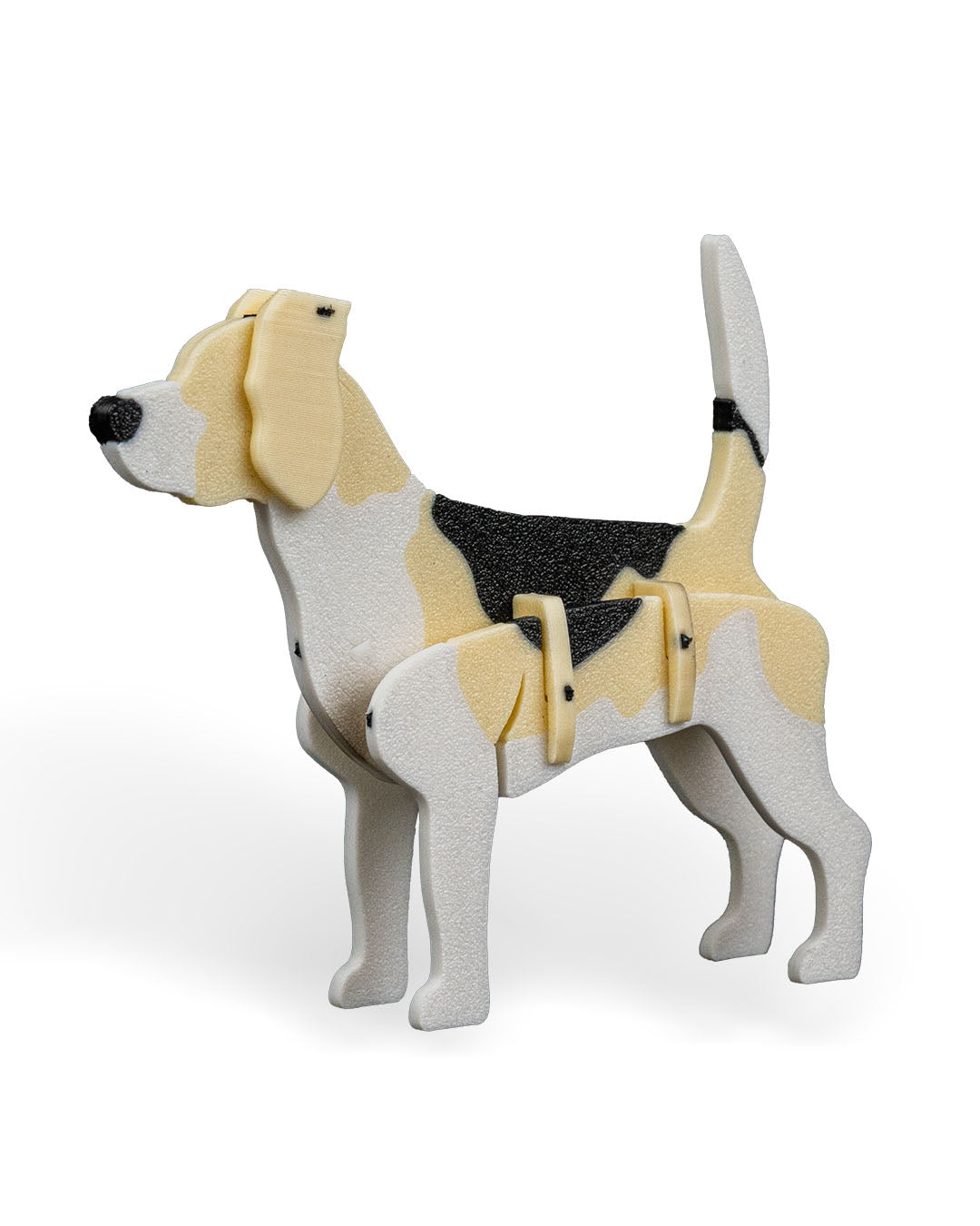 BuildInk 3D Printed Beagle Kit Card – Snap-Fit Dog Craft Model – DIY Decorative Display – Arts & Crafts Kit